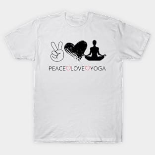 Peace, love and yoga T-Shirt